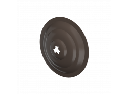ТН МВС 125/90 мм, декоративная накладка для хомута, тёмно-коричневый, упаковка